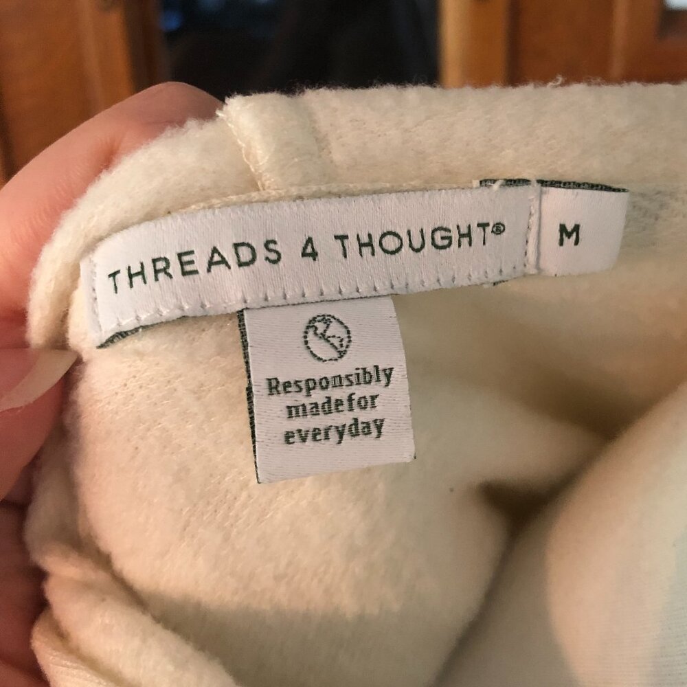 'Threads 4 Thought' Pullover Thin Ivory Hoodie Sw… - image 7